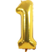 Elgala Folyo Balon 1 Rakamı Helyum Balon 100 cm