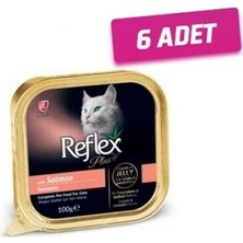 Reflex Plus 6 Adet - Reflex Plus Somonlu Pate Yetişkin Kedi Konservesi 100 gr