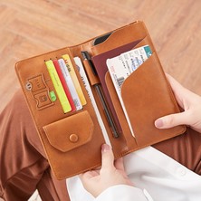 Keluofu Yeni Bayanlar Uzun Cep Cüzdanı Büyük Kapasiteli Çok Fonksiyonlu Seyahat Pasaport Çantası Debriyaj (Yurt Dışından)