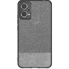 Microcase Oneplus Nord Ce 2 Lite 5g Fabrik Kumaş ve Deri Desen Kılıf -Gri