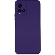 Happycase Vivo Y33S Kılıf Nano Içi Kadife  Silikon - Mor