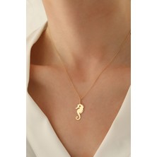 Milet Kuyumculuk 14 Ayar Altın Forze Zincir Deniz Atı Kolye