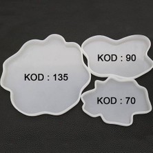 Hobizubi Bardak Altı Reçine Epoksi Kalıp - 3 boyut -No:90-Kod:241B