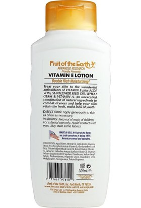 Fruit Of The Earth Vitamin E Cilt Bakım Losyonu 325ML