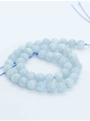 Mucize Taş Akuamarin Taşı Doğaltaş  Dizi 8 mm