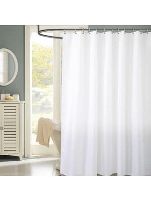 Xinhang Avrupa Beyaz Duş Perdesi Katı Renk Polyester Kumaş Kalın Su Geçirmez Perdeler Kalıp Basit Banyo Seti Bölme Perdesi 180 * 180 Cm (Yurt Dışından)