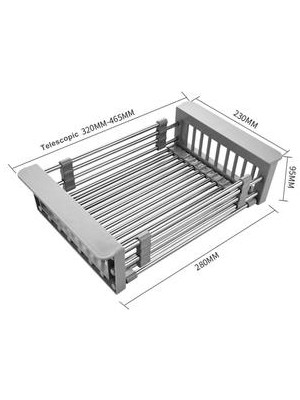 Xinhang Ayarlanabilir Lavabo Süzgeci - Gri (Yurt Dışından)