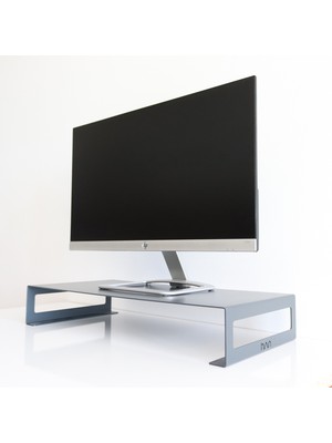Hansdo Monitör Standı - Laptop Standı - Monitör Yükseltici - Metal - Antrasit Gri - SMS1