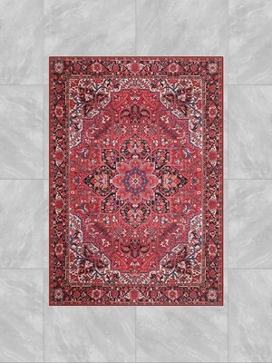 Marsa Halı Şönil Dokuma Pamuk Taban Halı Kilim Yolluk Dekoratif Dijital Baskı Halı Yıkanabilir 80 x 300 cm