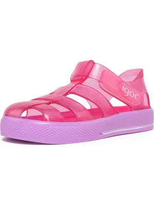 Igor S10270 Star Bicolor Çocuk Kırmızı Mor Sandalet