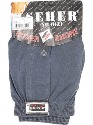 Seher Yıldızı 6 Adet Füme Seher Yıldızı Penye Düz Boxer 0008