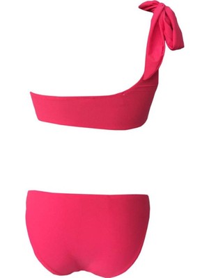 Camille Tek Omuz Bağlamalı Bikini Neon Pembe