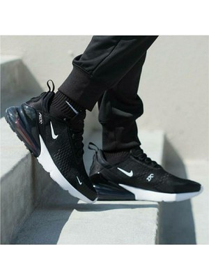 Nike Air Max 270 Erkek Günlük Spor Ayakkabı Siyah Beyaz AH8050-002-V1