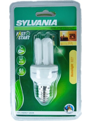 Sylvania 7W 220-240V 286LM 2700K E14 Tasarruflu Ampul