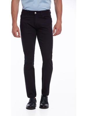 Hatemoğlu Erkek Lacivert Regular Fit Yüksek Bel Düz Paça Basic Kot Pantolon