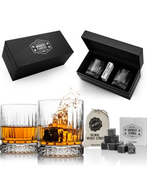 Hediye Sepeti Premium Kutulu Glasgow 2'li Viski Kadeh Seti Viski Bardak