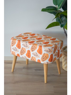 Semya Home Iskandinav Desenli Retro Ahşap Puf & Bench