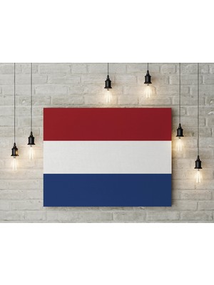 Satürn Design Hollanda Bayrağı Kanvas Tablo 40 x 55 cm Dekoratif Tablo