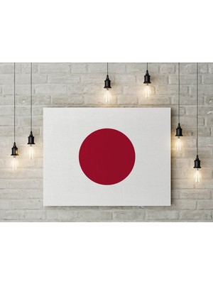 Satürn Design Japonya Bayrağı Kanvas Tablo 40 x 55 cm Dekoratif Tablo