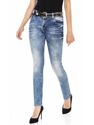 Cipo & Baxx WD443 Basic Açık Mavi Bayan Jeans