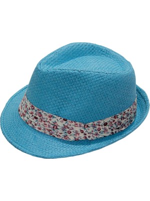 Bay Şapkacı Yazlık Çiçek Desenli Fötr Kadın Şapka 6260