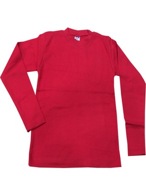 Salar Ticaret Kırmızı Uzun Kollu Balıkçı Yaka Badi Okul Badisi Pamuklu Ürün