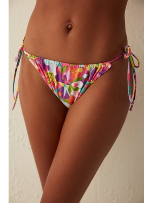 Penti Çok Renkli Yanları Bağlama Detaylı Laguna Bikini Altı