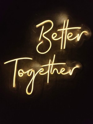 Dekoraven Better Together Neon Tabela Neon Yazı Söz Nişan Organizasyon Neon