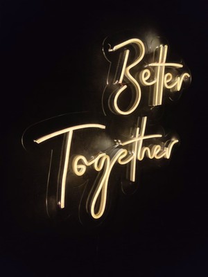 Dekoraven Better Together Neon Tabela Neon Yazı Söz Nişan Organizasyon Neon