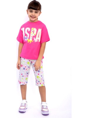U.S. Polo Assn. US1048 Lisanslı Kız Çocuk Kapri Takımı