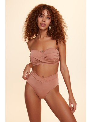 No Gossip Dennis Soft Straplez Bikini Tek Üst Bronz