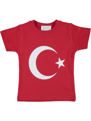 Dantelim Tuhafiye Ay Yıldız Baskılı Tişört