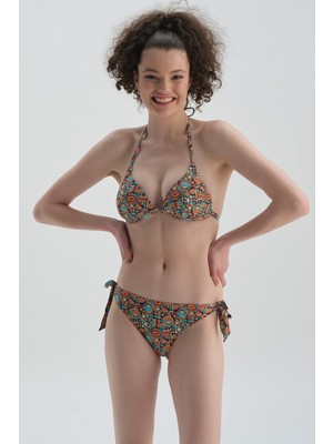 Dagi Kiremit - Turkuaz Bağcıklı Bikini Alt