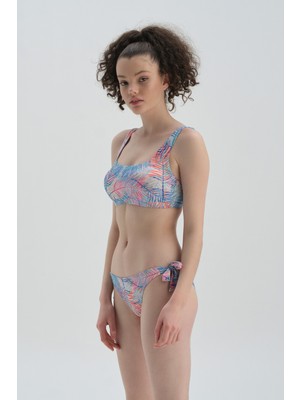 Dagi Pembe-Mavi Bağcıklı Bikini Alt