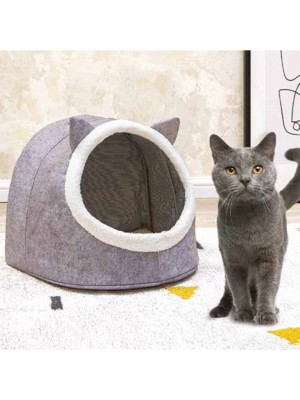 Kedi Köpek Evi Katlanabilir Kedi Evi Köpek Evi 34*40*35 Gri