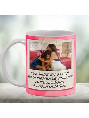 Remonz Aşk-I Memnu Serisi  Bihter Ziyagil Firdevs Baskılı Porselen Kupa