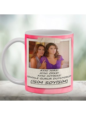 Remonz Aşk-I Memnu Serisi  Kişiye Özel Bihter Firdevs Baskılı Porselen Kupa