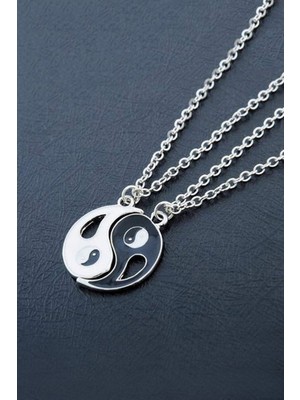 The Collection 2 Adet Ying Yang Denge Zincir Kolye Sevgili Arkadaşlık Best Friends Kolyesi