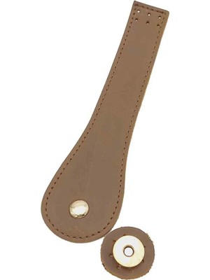 Angel Çanta Aksesuar Gerçek Deri Armut Model Kapak Vizon Light Gold Metalli