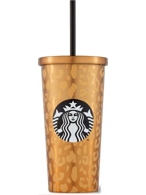 Starbucks Starbucks®  Altın Renkli Leopar Desenli 473 ml - 11128514