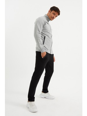 Mysport Erkek Büyük Beden Eşofman Takım 2021 Sezonsuz Düz Desenli Rahat Kalıp Likralı Kumaş