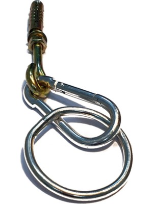 7-24 AVM 7-24AVM Salıncak Hamak Montaj Aparatları Seti ( Kanca 10mm, Karabina 8 m, Çelik Dübel, Metal Halka )