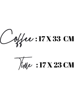 Nt Handmade Siyah Ahşap Coffee Time Kahve Zamanı Duvar Süsü Yazısı - Mutfak Cafe Için Duvar Dekoru 45X30 cm Tablo