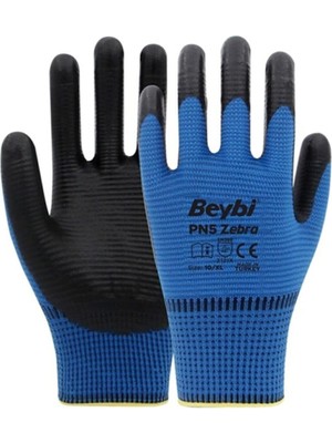 Beybi Zebra Pns Mavi Siyah Eldiven No:10