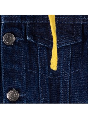 Silversun Koyu Mavi Renkli Yakalı Kağşonlu Cepli Önden Düğmeli Uzun Kol Bebek Erkek Mont|mc 115075