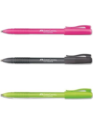 Faber-Castell Cx Colour Renkli Tükenmez Kalem 3'lü Set 2