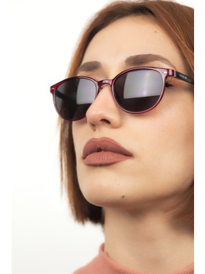 Lunox Torvi Bordo Kemik Unisex Güneş Gözlüğü