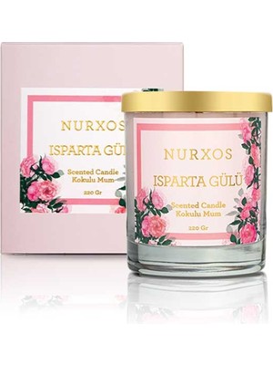 Nurxos 9667 Isparta Gülü 220 gr Kokulu Mum 8681124696670