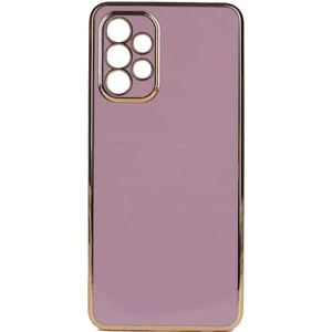 Samsung Galaxy A32 4g Kılıf Bark Parlak Silikon Renkli Kenarları Rose Mor