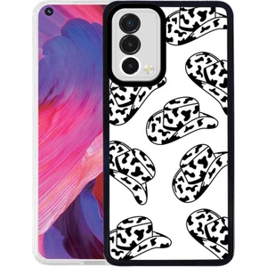 Kzy Oppo A74 Kapak Kamera Korumalı Şapka Desenli Ultra Ince Silikon Kılıf